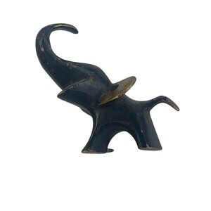 Vintage Bronze Elephant Figurine Decorative Collectible Miniature
